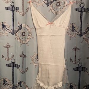 White lingerie with pink bows